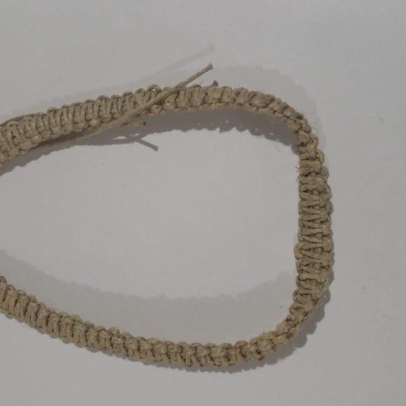 Beige Color Breaded Cord Design Adjustable Tie Necklace, Women's Fashion Jewelry - Picture 5 of 8